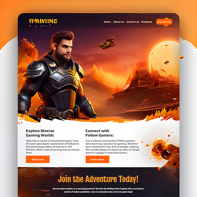 Gaming website design creativeweb design gaming playerexperience ui uiux ux visualdesign webdev white yellow