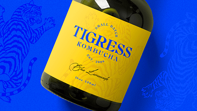 Tigress Kombucha: Branding and Packaging Design art direction bold bottle design brand brand design branding bright colourful display font graphic design kombucha logo modern packaging visual identity