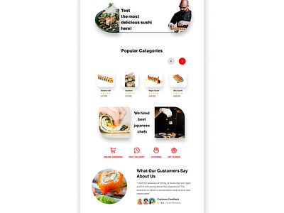 Sushi Bar Interface Design challenge daily dailyui design interface restaurant restaurant interface restaurant web sushi ui ui design