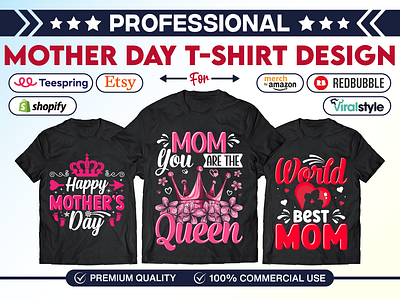 Mother Day T-shirt Design custom t shirt design graphic design graphic t shirt happy mothers day illustration mommy t shirt mother day mothers day element vector print super mom typography t shirt design