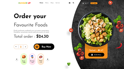Food App Landing Page advertising design figma foodapp landingpage ui uiux
