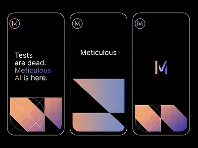 AI Tech Client Mobile Screens ai branding dark design logo m screens ui