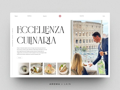 Aroma - Fine Dining Restaurant Landing Page branding company company profile design fine dining food international layout luxury restaurant ui ui design ux web layout webdesign website website design website layout