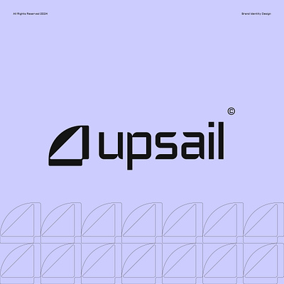Visual Identity Design for Upsail⛵🚀 analytic brand identity branding design digital geometric graphic design logo logo design minimal modern sail tech typography up