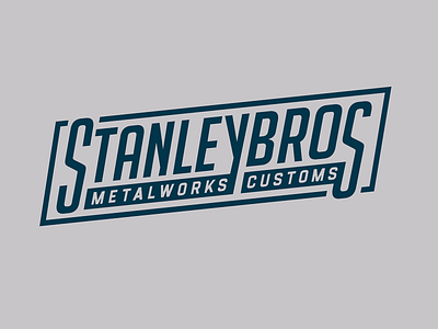 Stanley Bros Custom Type americana blue collar branding custom type design fabicator graphic design identity illustration logo mark metal metalworks