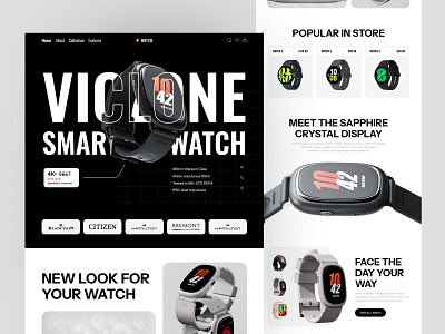 Watch Store Website Design ecommerce ecommerce website landing page landing page design shopify shopify template shopify watch store watch watch landing page watch store design watch website web design website website design