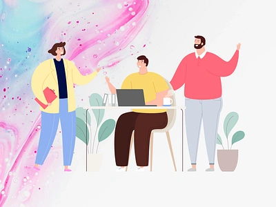 TEAM—ILLUSTRATION app branding colorful creative design graphic design illustration image minimal new people picture svg tranding ui ux vector web app website