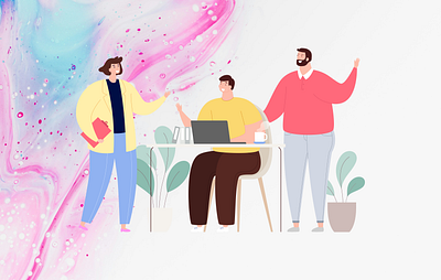 TEAM—ILLUSTRATION app branding colorful creative design graphic design illustration image minimal new people picture svg tranding ui ux vector web app website