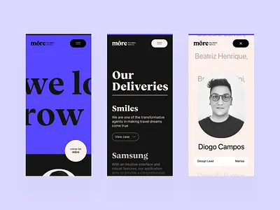 Môre - Talents for Design & Tech design interface layout mobile ui ux visual design