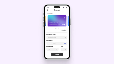 Credit card check out - App app design mobile ui