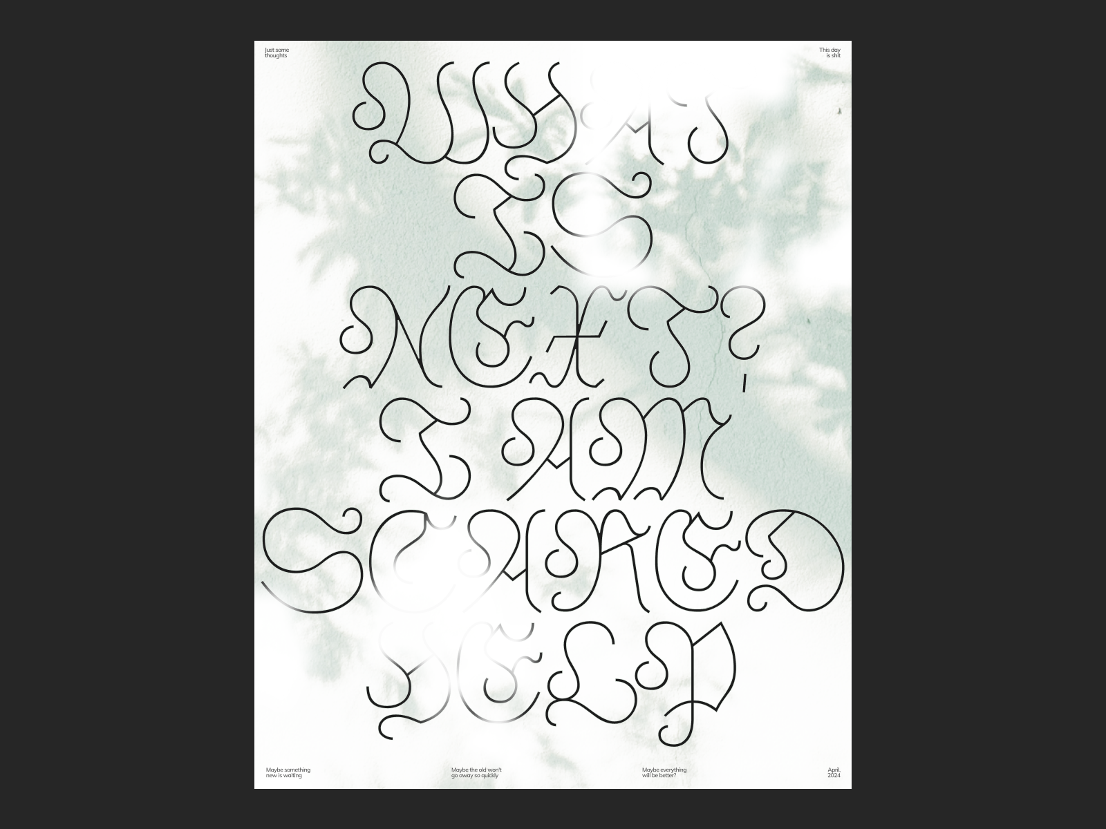 What's next Poster graphic design minimalism poster