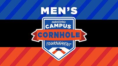 Men's Inaugural Campus Cornhole Tournament christian church cornhole graphic design graphics logo vector