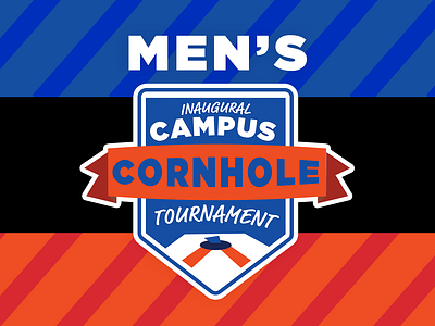 Men's Inaugural Campus Cornhole Tournament christian church cornhole graphic design graphics logo vector