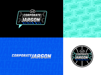 Corporate Jargon '24 b ball basketball branding logo march madness ncaa pattern tournament