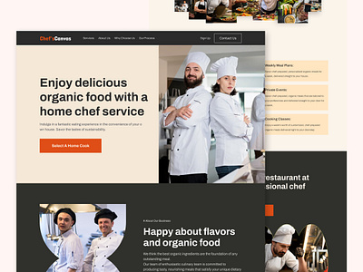Chef'sCanvas- Food Web Design branding chief design figma graphic design ui user interface ux web website