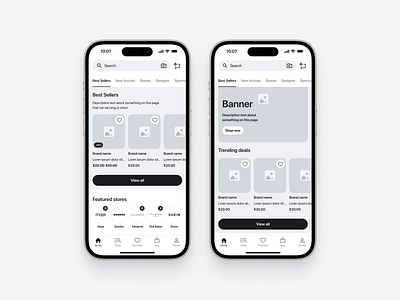 NDA. Limited | iOS Mobile App. Hi-Fi Wireframe app branding design e commerce figma high fidelity ios ios app logo mobile prototypiing retail shop sketch store ui ui kit ux website wireframe