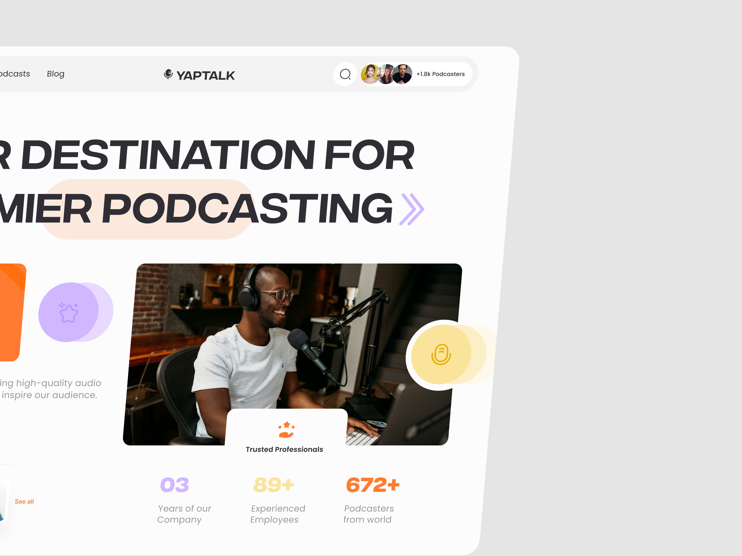YapTalk- Podcast Web Header Concept by Ata Ul Mohsin on Dribbble