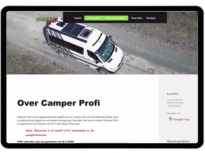 Sailsnake webdesign • Camper Profi business website camper creative design graphic design portfolio sailsnake ui ux webdesign