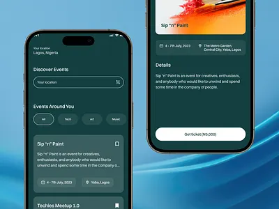 Event Booking App mobile app product design ui design