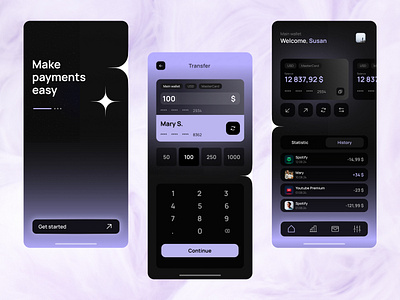 Banking App Concept app app design concept design figma graphic design ui ui design webdesign webflow
