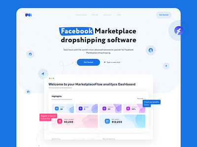 Facebook Marketplace dropshipping platform branding graphic design ui