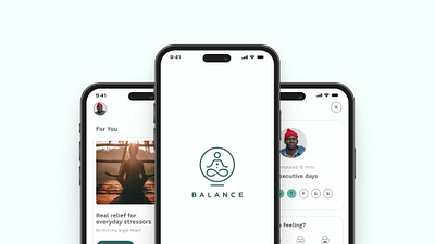 Balance – A Meditation App app design figma mobile app ui ui design uiux user interface visual design
