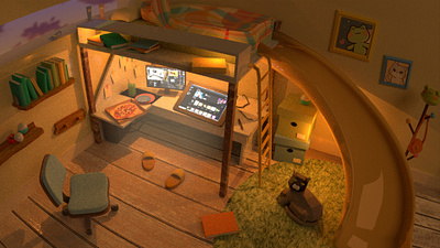 My ideal room 3d illustration