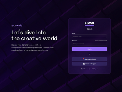 Sign in Page - Dark dark sign in dark ui design dark website graphic design log in login login page sign in sign in page ui ui design ui designer ui inspirartion ui ux design uiux user interface design ux ux design web design website design