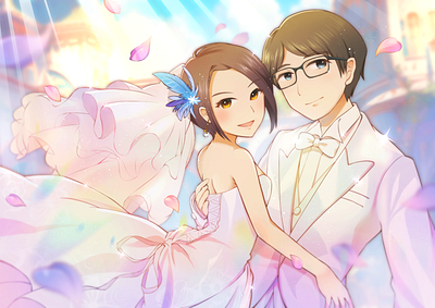 For my friend's wedding illustration