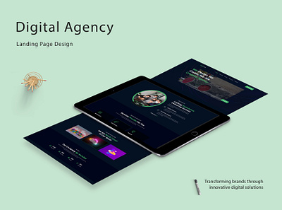 Digital Agency Landing Page agency agent business colorful corporate creative employment graphic homepage insurance job landing page office presentation security seo service web web template workplace