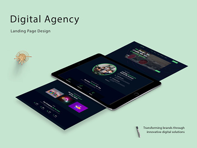 Digital Agency Landing Page agency agent business colorful corporate creative employment graphic homepage insurance job landing page office presentation security seo service web web template workplace