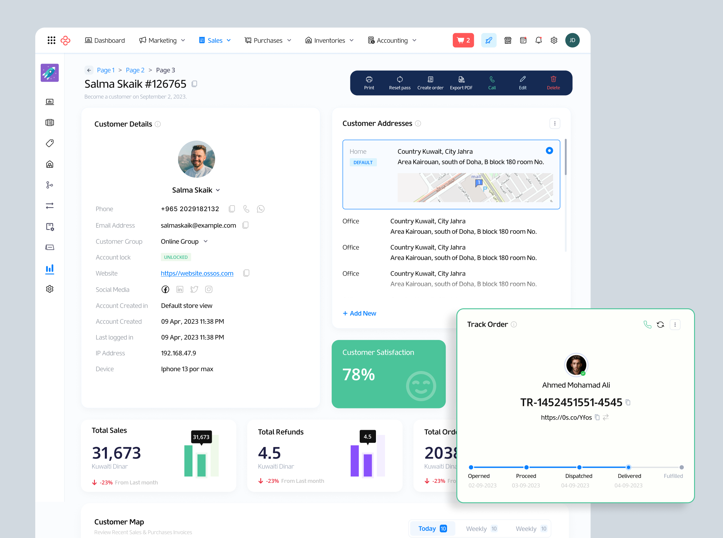 Customer View - SaaS customer saas ui ux view website