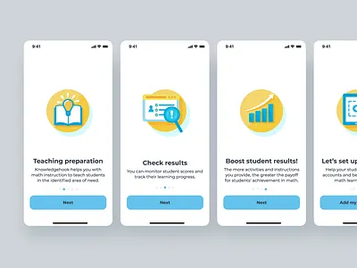 Teaching app - Onboarding screens onboarding ui ux
