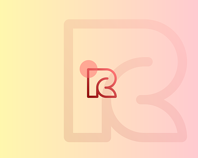 R.E.D gradient icon letter r letter r mark logo r icon r logo r mark red