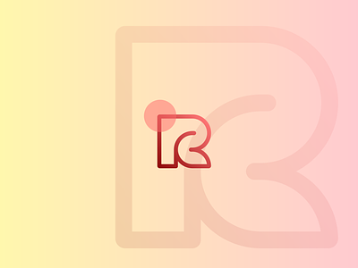 R.E.D gradient icon letter r letter r mark logo r icon r logo r mark red