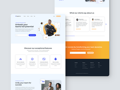 Team collaboration website mockup blog card layout collaboration concept cta design development early access figma functional graphic design mockup prototype saas team app ui ux web design webflow website