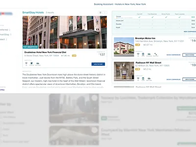 Booking assistant for corporate travel booking cards extension mid fidelity travel ui ux
