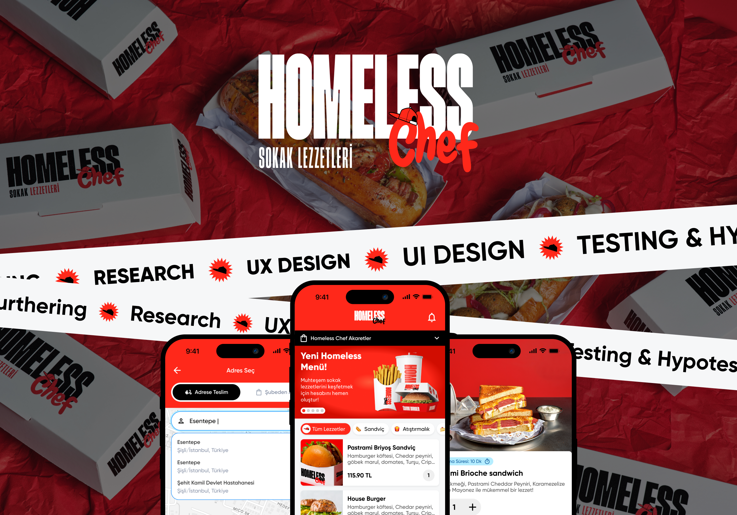 Homeless Chef | Design For a Food Delivery App fastfood food food delivery homeless homelesschef mobile mobile app street food ui uiux