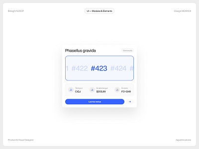 UI Component — $N.0037/ app atomic design button card component dashboard design system interface mobile module ui user web website