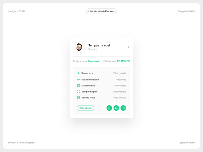 UI Component — $N.0039/ app atomic design button card component dashboard design system interface mobile module ui user web website