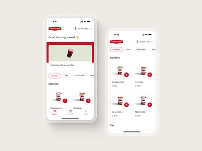 Java Time Homepage app app design app ui banner coffee coffee app coffee ordering app design homepage homepage design layout minimal mobile app mobile app design ui ui design ui ux user experience user interface ux design