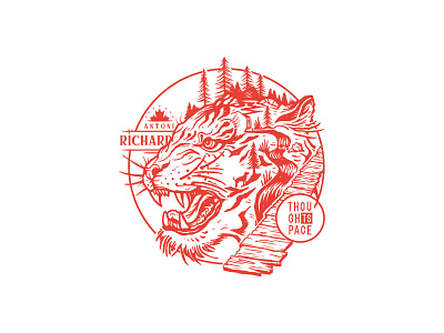 Antoni Richard Tiger canada illustration tiger trees vector