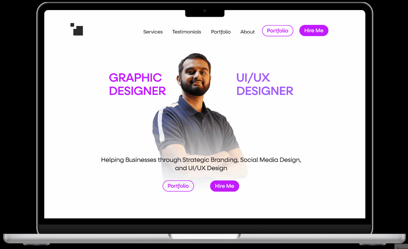 Portfolio Website Design - UI Design graphic designer portfolio website product design ui ui design ui interface ux design web design website website design