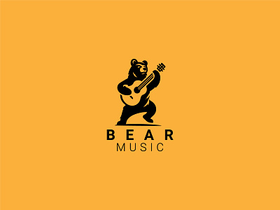 Bear Music Logo bear dance bear funn bear guitar bear guitar logo bear logo bear music bears dancing dancing bear funny bear guitar logo happy bear illustration millionaire music logo musician polar bear trillionaire unique wild