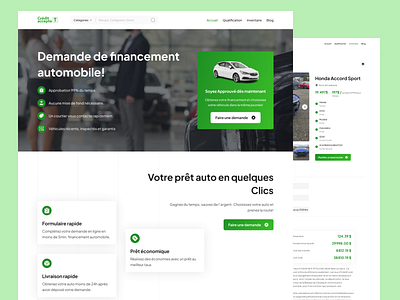 Crédit accepte car design car marketplace design mobile app ui ux website website design