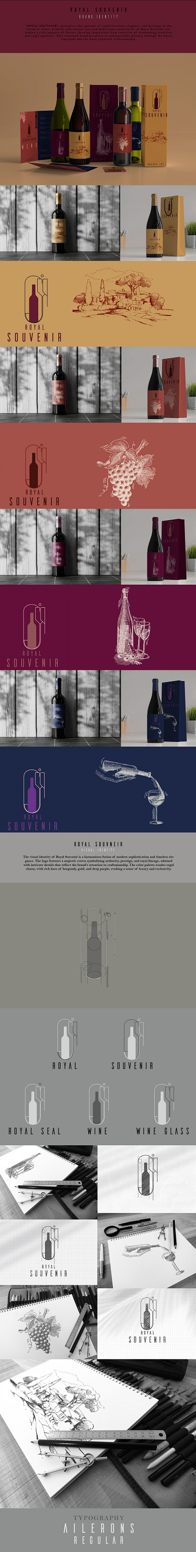 Royal Souvnier | Branding Project | #uncork joy branding graphic design logo motion graphics ui wine wine bottle wine label wine packaging winebranding