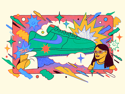 THE 55 x HOLA SOBRE illustration mexico city nike shoes sneakers