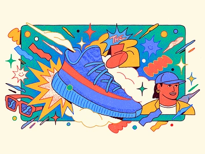 THE 55 x HOLA SOBRE adidas illustration shoes sneakers yeezy