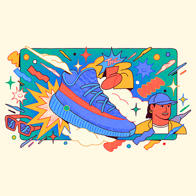 THE 55 x HOLA SOBRE adidas illustration shoes sneakers yeezy