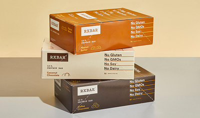 RXBAR food healthy logo design mcquade inc minimal nutrition bar packaging design rxbar style guide